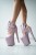 Fioletowe buty do exotic pole dance skóra węża Fame