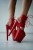 Czerwone matowe buty do exotic pole dance Fame