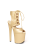 Złote buty do exotic pole dance 20 cm