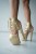 Złote buty do exotic pole dance 20 cm